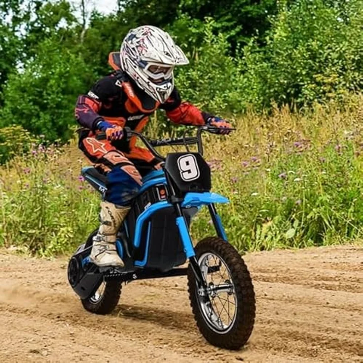FINOOS Elektro Motorrad Kinder Hurricane 24V, 350W Motor, bis zu 20KM Reichweite, Moto Cross für Kinder von 3,5 – 7 Jahren (Blau) – Bild 5