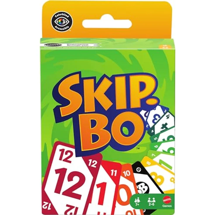 Mattel Games Skip-Bo Kartenspiel, für 2-6 Spieler, Farbenblindfreundlich, Familienspiel ab 7 Jahren – Bild 6