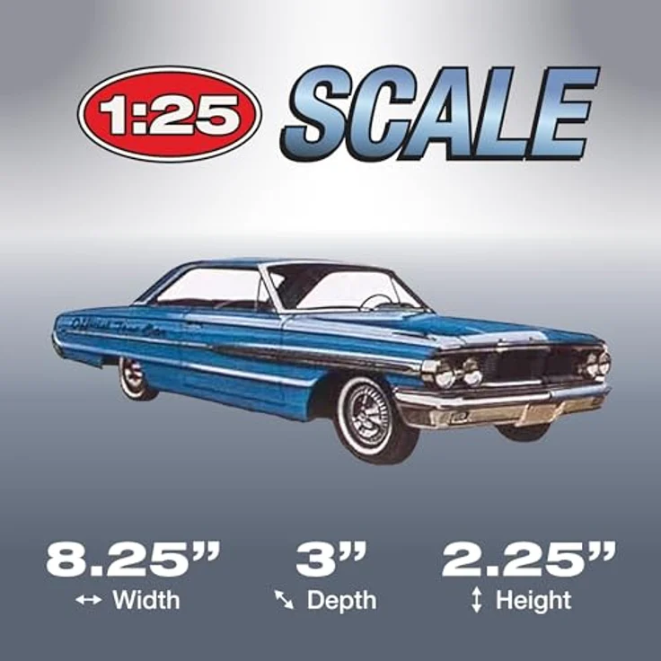 AMT - 1/25 Cal Drag Combo 1964 Galaxie, AWB Falcon & Trailer - Plastikmodellbausatz, Maßstab 1:25, Weiss – Bild 4