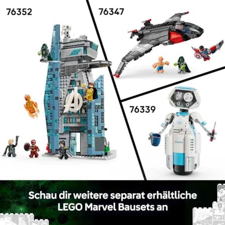 LEGO Super Heroes 76348 Legendärer Showdown: Avengers: Doomsday, Bauset mit 6 Minifiguren und beweglichem Sentinel, 846 Teile – Bild 7