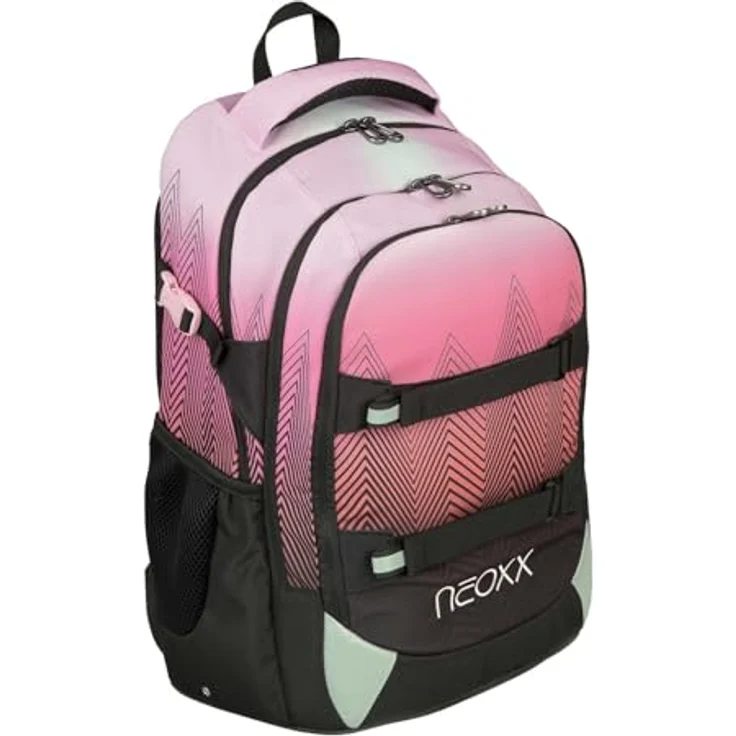 neoxx Active Pro School Backpack Sweet Like Sunset, Schulrucksack mit einstellbarem Tragesystem, 31 x 45,5 x 21 cm, ideal für Bücher und Snacks – Bild 2