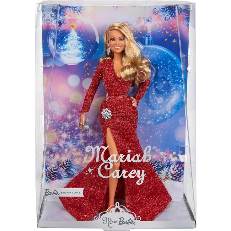 Mattel GmbH Anziehpuppe Mattel HJX17 - Barbie Signature x Mariah Carey Holiday Celebration, detailverliebte Modepuppe