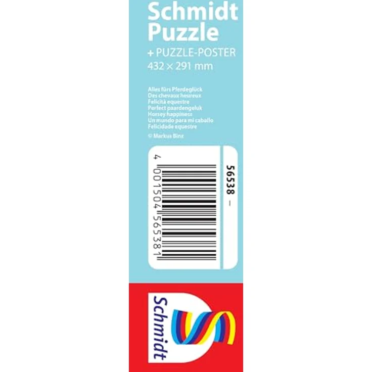 Schmidt Spiele 56538 Alles fürs Pferdeglück, Kinderpuzzle aus Graspappe, 200 Teile, ökologisch, inkl. Puzzleposter 43,2 x 29,1 cm – Bild 2