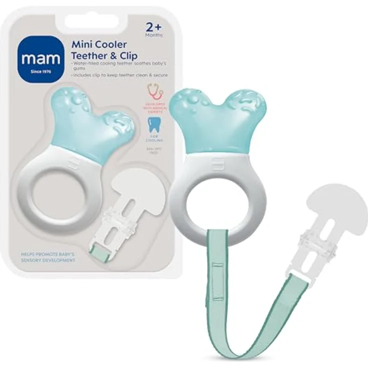MAM Mini Teething Cooler and Clip, Blue, 2 Plus Months by MAM – Bild 2
