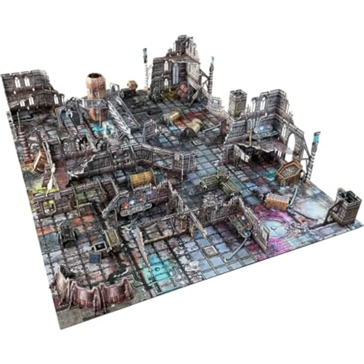 Battle Systems Sci-Fi-Gelände, 28 mm modulares 3D-Weltraum-Gelände, vollfarbig gedruckte 40K Multi-Level-Baumodelle, gotische Stadtlandschaften für Wargaming und Rollenspiele – Bild 2