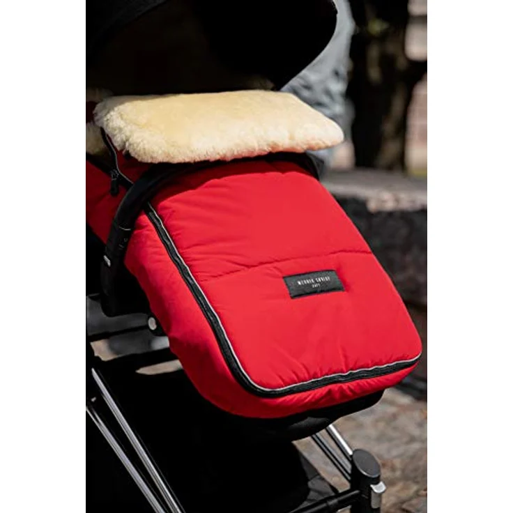 Lammfell Kinderwagen-Fußsack AROSA von WERNER CHRIST BABY – kuscheliger Buggy Lammfell-Fußsack, medizinisches Fell, als Wickelunterlage & Kinderwageneinlage verwendbar, in stone (grau) - Preisvergleich – Bild 9