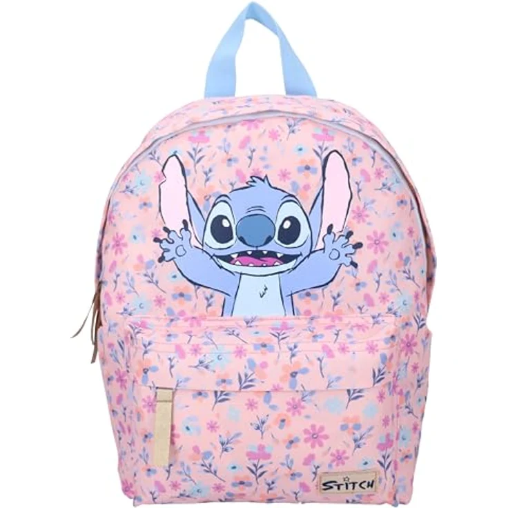Disney Rucksack Stitch Spring Smiles, Kindergartenrucksack 31 x 22 x 9 cm, offiziell lizenziert – Bild 2