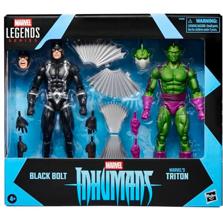 Marvel Legends Series Inhumans Black Bolt & Marvel’s Triton, 2er-Pack Action-Figuren mit 12 Accessoires, 15 cm beweglich – Bild 1