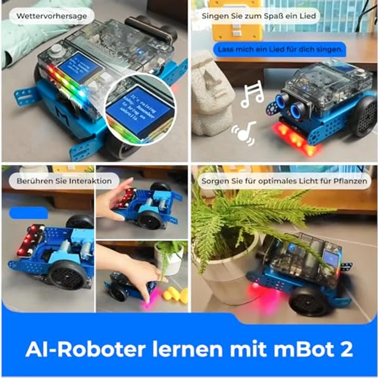 Makeblock mBot 2 Programmierbarer Roboter für Kinder, AI Roboter Spielzeug mit WiFi Fernbedienung, Intelligent STEM Bausatz, Scratch und Python kompatibel, Geschenk für Kinder ab 8 Jahren – Bild 3
