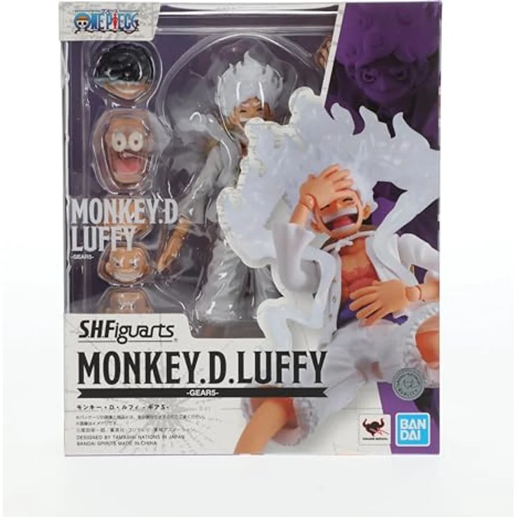 Tamashii Nation Monkey D. Luffy S.H. Figuarts, 15,5 cm Sammelfigur Gear 5 mit 4 austauschbaren Gesichtern und 3 Handpaaren – Bild 11