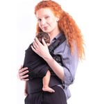Boba X Babytrage "Black Beauty", ergonomische Babytrage für Neugeborene (3-20 kg) mit verstellbaren Gurten und integrierter Schlafkapuze