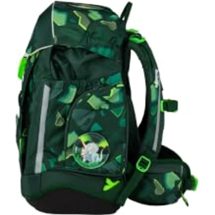 ergobag Maxi Schulranzen-Set DinosauriBär, 26 Liter Volumen, verstellbares Your-Size-System, wasserabweisend, inkl. Heftebox und Sportrucksack – Bild 3