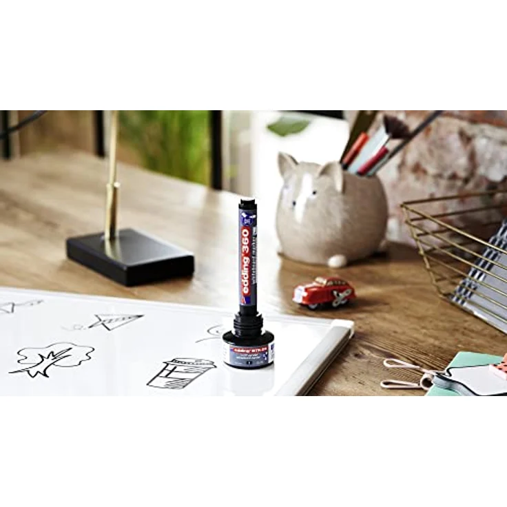 edding 360 Whiteboardmarker Set - bunte Farben - 4 Whiteboard Stifte - Rundspitze 1,5-3 mm - Boardmarker abwischbar - für Whiteboard, Flipchart, Magnettafel, Memoboard - Sketchnotes - nachfüllbar – Bild 5