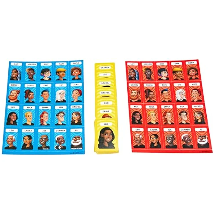 Hasbro Gaming Schnappen und los, rate mal, wer? Spiel, tragbares 2-Spieler-Reisespiel ab 6 Jahren, aktualisierte Charaktere mit Stauraum – Bild 2