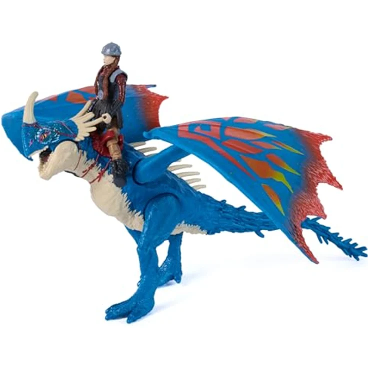 DreamWorks Dragons Drachenzähmen leicht gemacht Actionfiguren-Set, Sturmpfeil & Astrid, bewegliche Figuren im Feuer-Design, für Kinder ab 4 Jahren – Bild 2