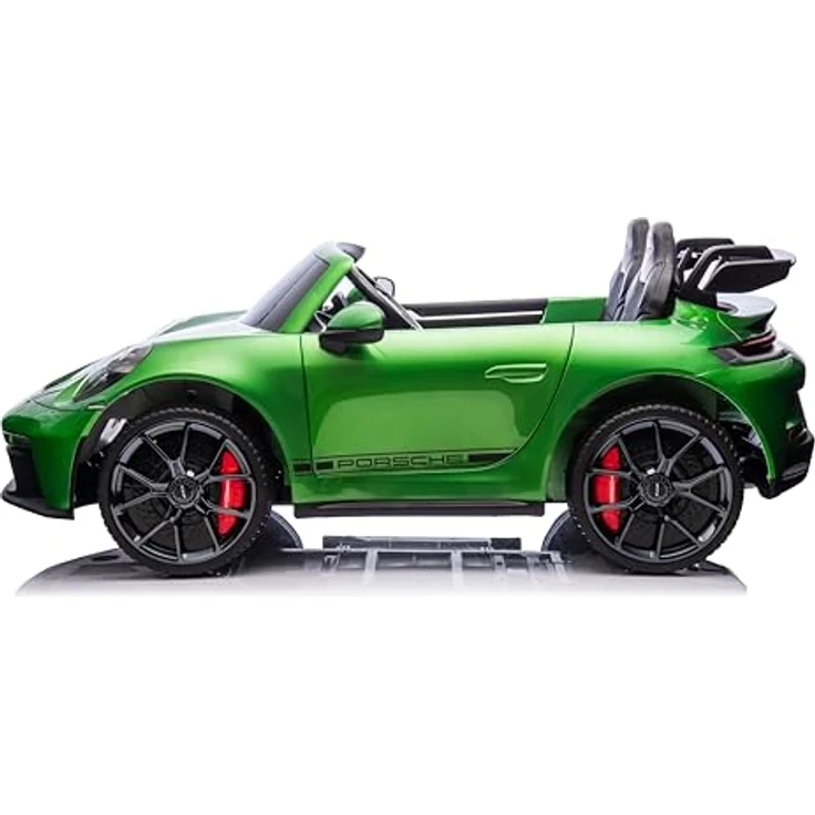 FINOOS Kinder Elektroauto Porsche 911 GT3, 2-Sitzer mit 2,4GHz Fernbedienung, 4x 200 Watt Motoren, grün, für 1-7 Jahre – Bild 3