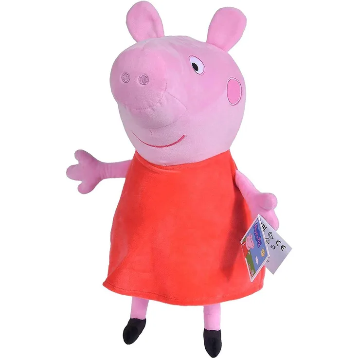 soma Kuscheltier Peppa Wutz Peppa Pig rosa XXL 20 cm Stofftie Kuscheltier, Super weicher Plüsch Stofftier für Kinder