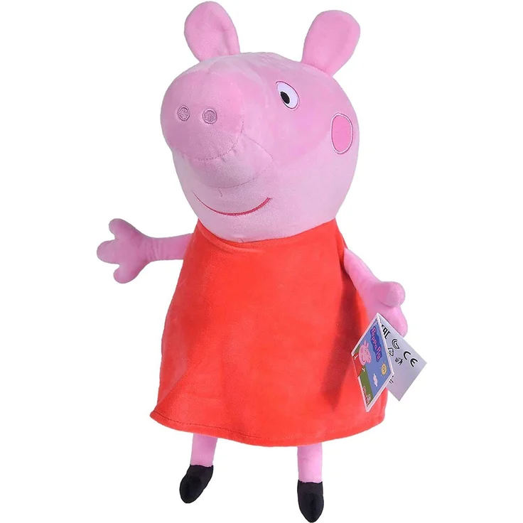 soma Kuscheltier Peppa Wutz Peppa Pig rosa XXL 20 cm Stofftie Kuscheltier, Super weicher Plüsch Stofftier für Kinder