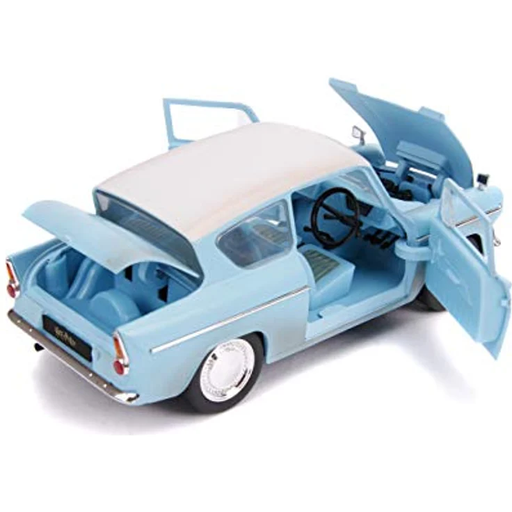 Jada JA31127 1:24 1959 Ford Anglia mit Harry Potter Figur, rostig blau – Bild 5