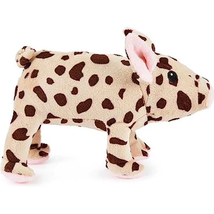 Zappi Co 100% Recyceltes Plüsch Geflecktes Schwein, 17cm, Kuscheliges Stofftier für Neugeborene – Bild 2
