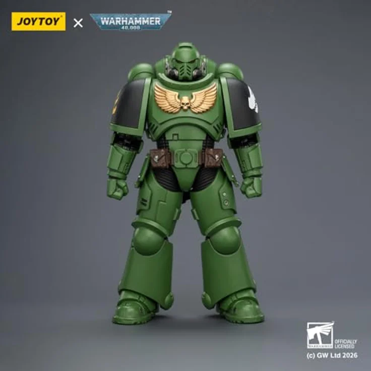 JOYTOY Warhammer 40,000 Salamanders Intercessor Actionfigur, 12 cm, hochdetailliert und beweglich mit Bolzen-Gewehr, Bolzen-Pistole und Kettenschwert – Bild 2