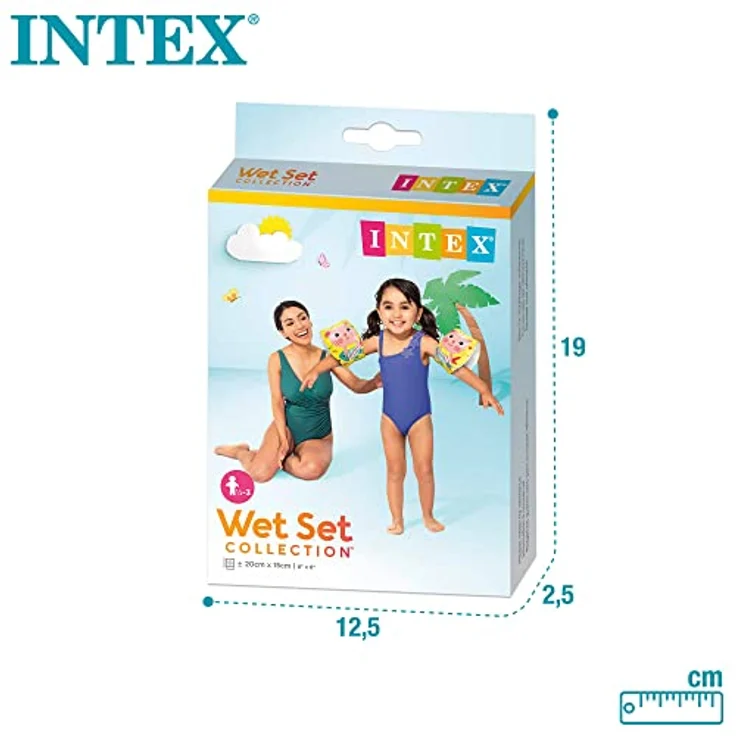 Intex Schwimmhilfe 2 Schwimmhilfen Happy Kitten Arm Bands 20cm x 15cm 3-6 Jahre 56665EU, Schwimmflügel für Kinder, buntes Design mit Kätzchen – Bild 6