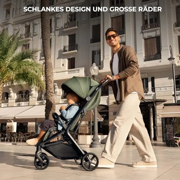 Kinderkraft Nubi 3, Sportbuggy mit automatischer Faltfunktion, UV-Schutz 50+, bis 27 kg belastbar, grau – Bild 4