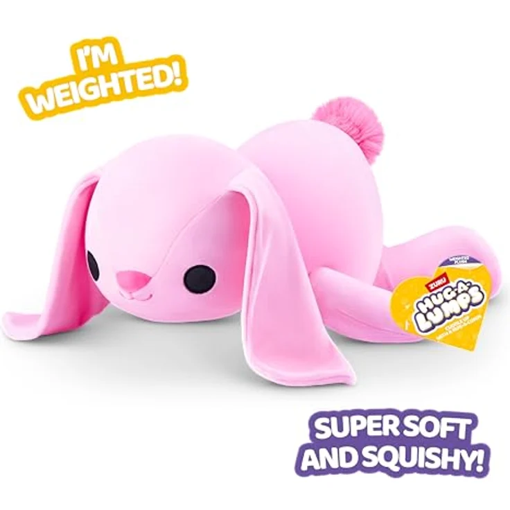 Hug-A-Lumps Bunny (Hazel), Weighted Plush Kuscheltier, 35 cm, 1.5 kg, superweicher Plüsch, braun – Bild 3