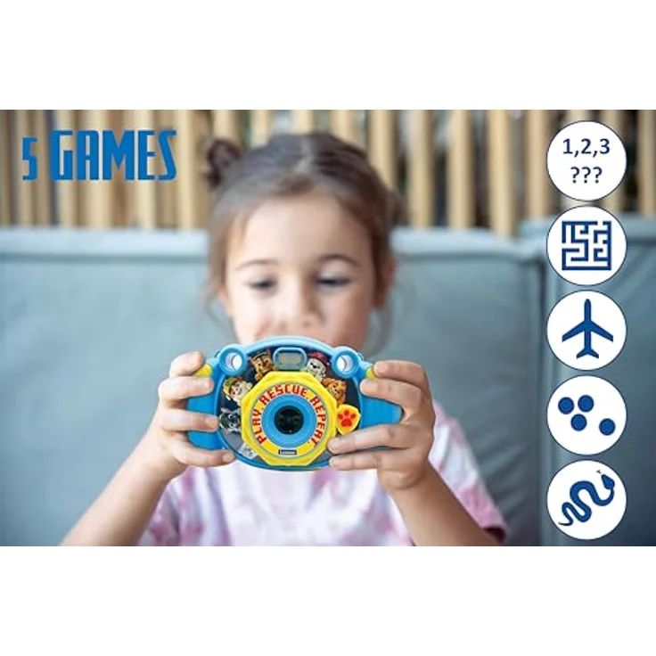 Lexibook Paw Patrol Kinderfotoapparat, 2 Zoll LCD Bildschirm, 32 GB Speicher, 15 kreative Rahmen, integrierte Spiele – Bild 3
