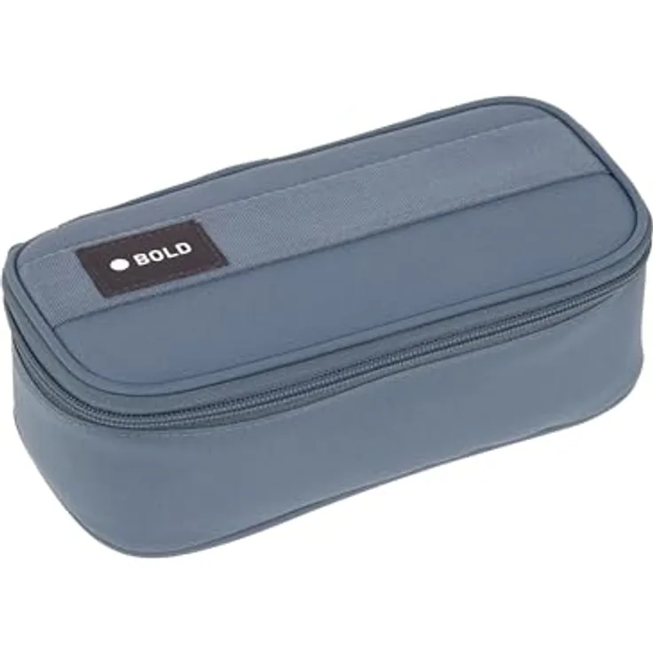 LÄSSIG Bold Schlampermäppchen Stiftemäppchen School Spacy Pencil Case Bold Blue, mit geräumigem Hauptfach und cleveren Stauraum-Lösungen