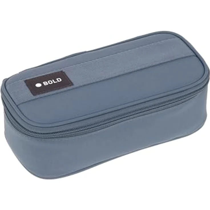 LÄSSIG Bold Schlampermäppchen Stiftemäppchen School Spacy Pencil Case Bold Blue, mit geräumigem Hauptfach und cleveren Stauraum-Lösungen – Bild 1