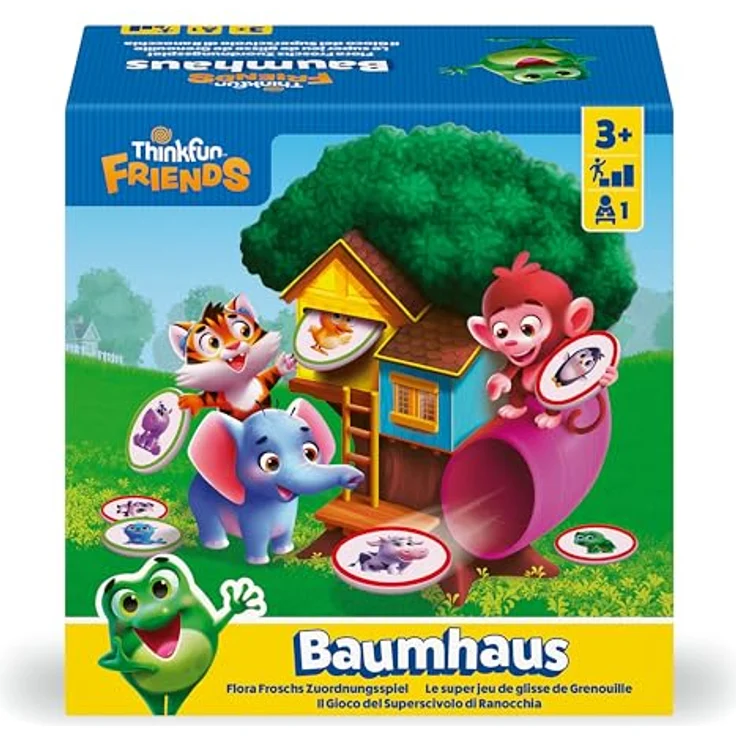 ThinkFun Baumhaus 76655, Zuordnungs-Logikspiel mit Flora Frosch für Kinder ab 3 Jahren, 36 Motiv-Chips, 3 Schwierigkeitslevel – Bild 5
