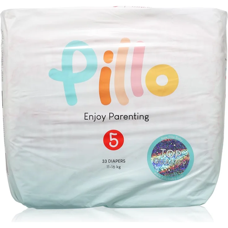 Pillo Premium Junior Einwegwindeln, hypoallergen, 11-16 kg, 33 Stück, mit Feuchtigkeitsanzeige und ECO-Zusammensetzung