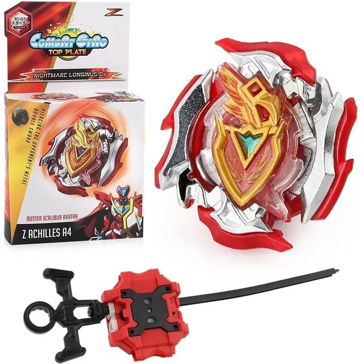 JTI GmbH Combat Gyro Top Plate - Z Achilles A4, Sammelfigur mit Werfer und Aufkleberbogen, mehrfarbig