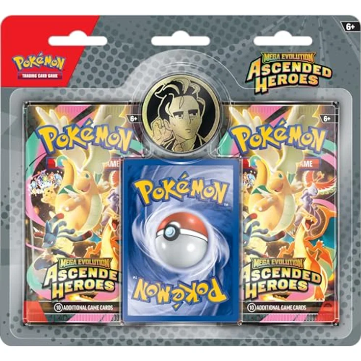 The Pokemon Company Pokemon - Mega Evolution - Ascended Heroes 2-Pack Blister, Booster-Set mit Foil-Promo-Karte und stilvoller Münze, Englisch – Bild 2