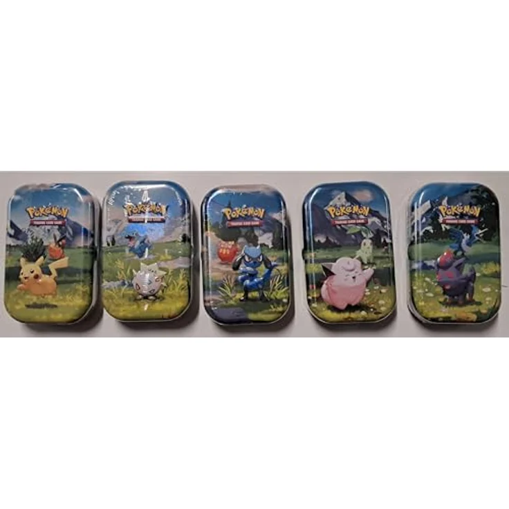 AMIGO POK ME02.5 Mini-Tin Sammelbox, Kompakte Metalldose mit 2 Boosterpacks, 5 Designs zur Auswahl – Bild 1