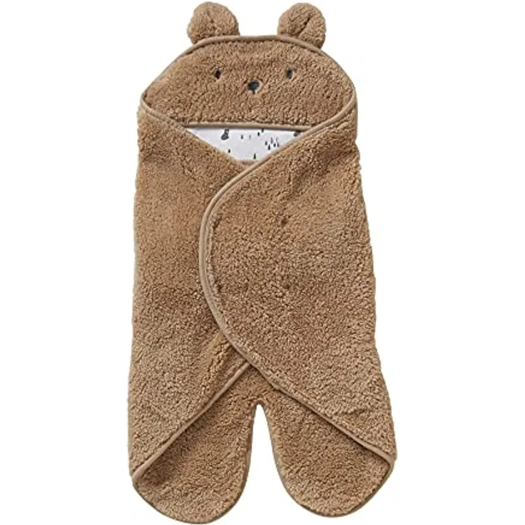 Vertbaudet Baby Ausfahrsack, Plüsch braun/bär ONE Size