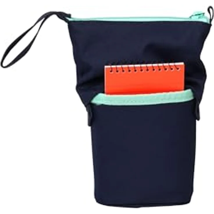 Satch Pencil Slider, Federmäppchen mit 3 Innenfächern und Geheimfach, recycelte Materialien, Ocean Mint - Blau – Bild 5