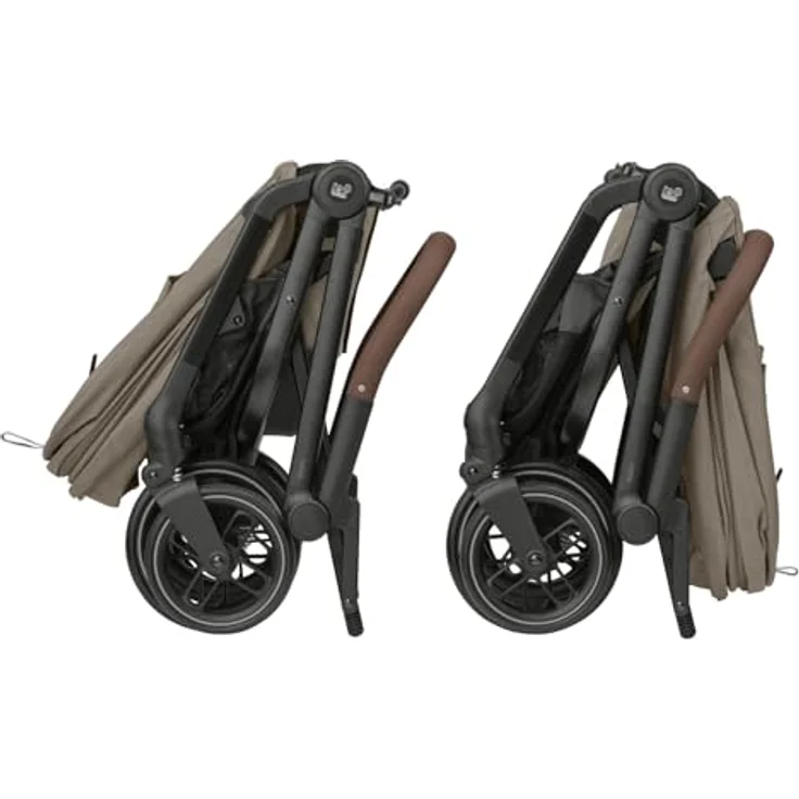 Maxi-Cosi Leona² Kinderwagen, superkompakt, umdrehbarer Sitz, einhändig zusammenklappbar, 3 Liegepositionen, flache Liegeposition, Easy-In-Gurts, Twillic Truffle – Bild 3
