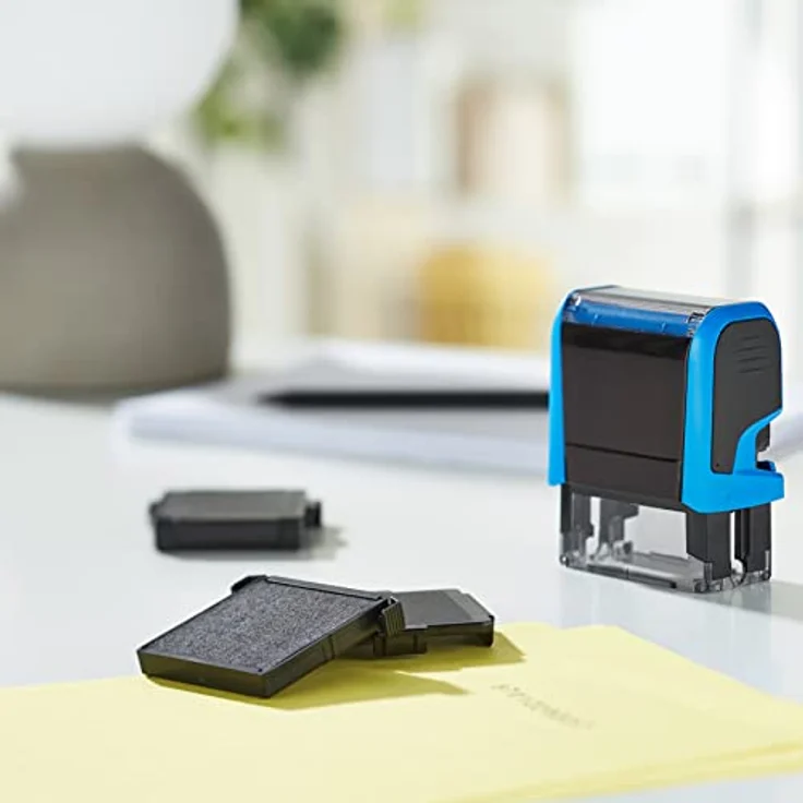 trodat Ersatzstempelkissen 6/4924, schwarz, 2er Pack für saubere Abdrucke 4,0 x 4,0 cm – Bild 4