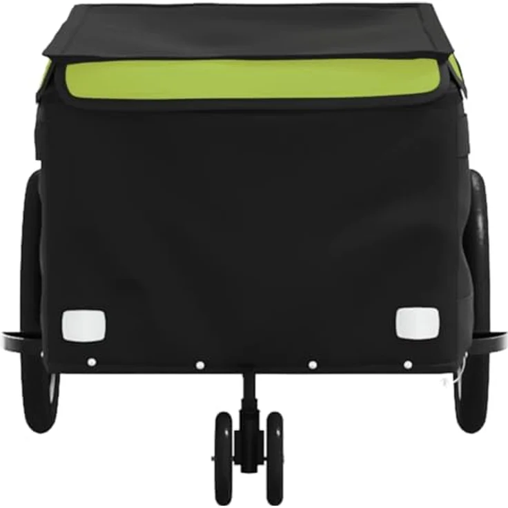 vidaXL Fahrradkinderanhänger, Eisen, maximale Belastbarkeit 30 kg, Schwarz und Grün – Bild 6