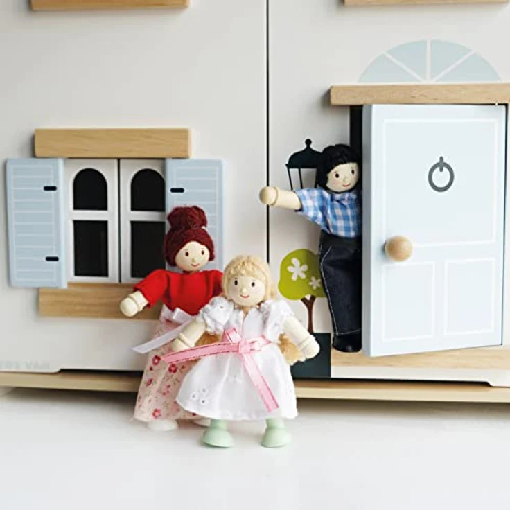 Le Toy Van - Wooden Dolls House - Sky Doll House - Kids Dolls House - 2 Storey Dolls House with Attic - Wooden Summer House - Fill with Dollhouse Accessories - Suitable for Ages 3+ – Bild 3