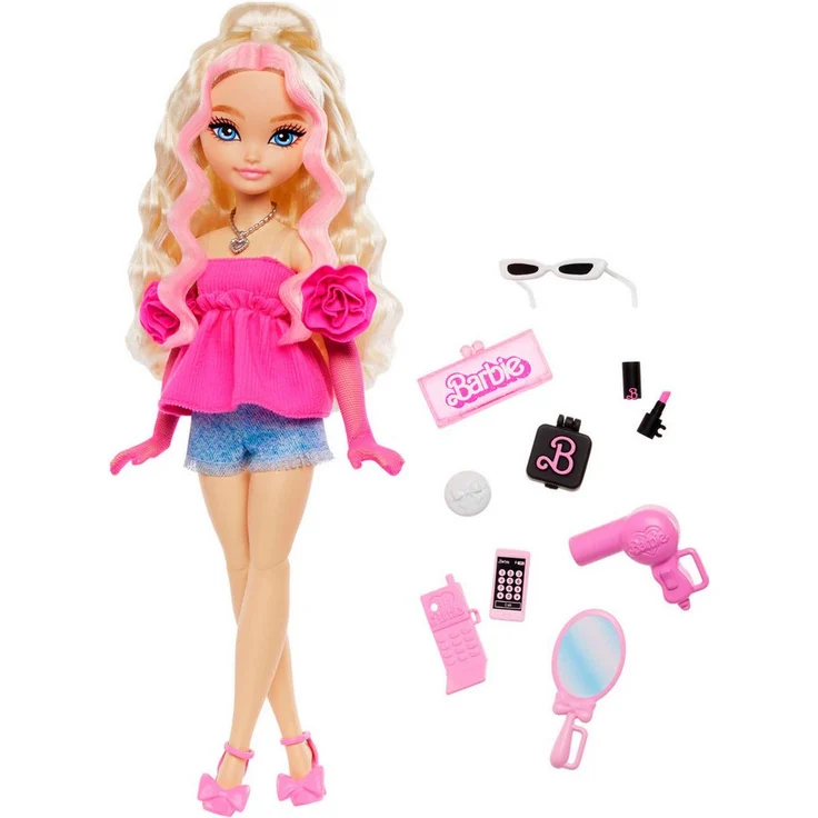 Barbie Anziehpuppe Barbie Dream Besties, Malibu - Modepuppe mit 11 verschiedenen Beauty-Accessoires, blonde gewellte Haare - Preisvergleich – Bild 1