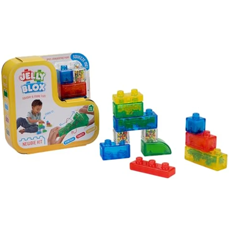 Jelly Blox Newbie Kit, Bauspielzeug mit 11 sensorischen Bausteinen für Kinder ab 2 Jahren, leicht zu reinigen – Bild 3