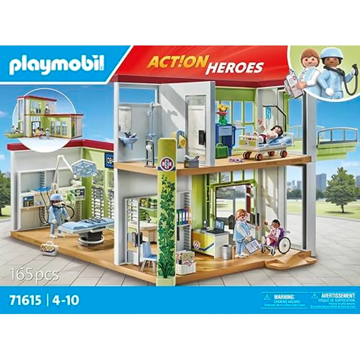 Playmobil® Konstruktions-Spielset Modernes Krankenhaus (71615), Action Heroes, (165 St), Made in Europe – Bild 4