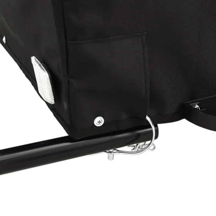vidaXL Fahrradlastenanhänger Fahrradanhänger 30 kg Eisen in Schwarz und Rot – Bild 4