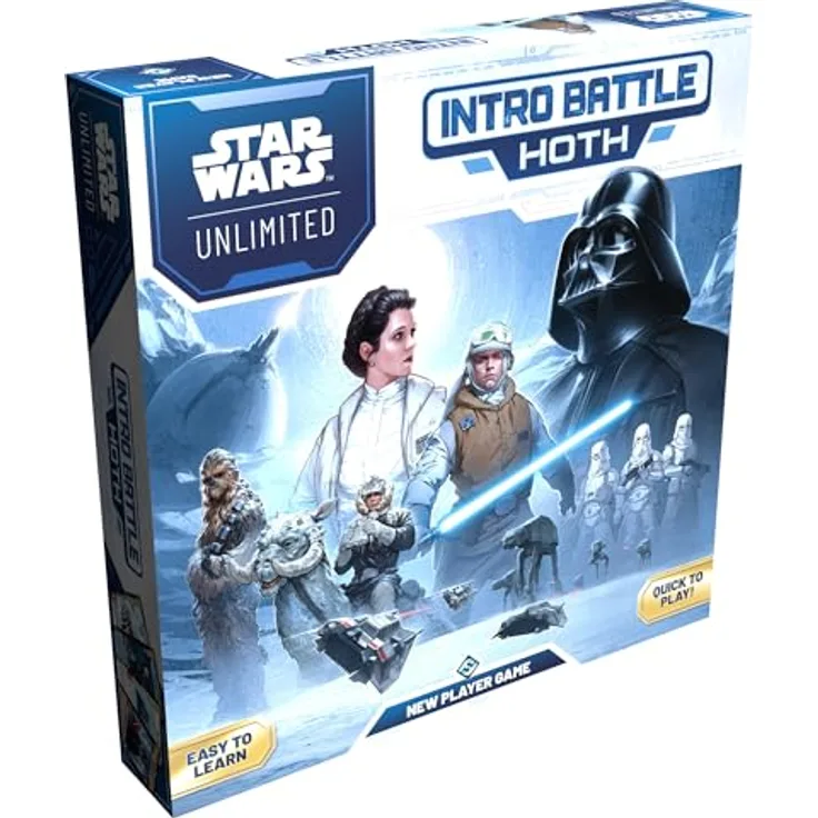 Asmodee Star Wars: Unlimited TCG – Intro Battle Hoth – Sammelkartenspiel-Starter-Set, 2 vorgefertigte Decks für 2 Spieler, ab 12 Jahren, englisch, 20 Minuten Spielzeit