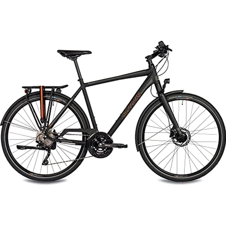 Airtracks Herren 28 Zoll Trekking Fahrrad TR.2870 Trekkingrad Shimano Deore 30 x Gang RD-T6000 SGS Schwarz Mat - Rahmenhöhen 50cm und 55cm - 55cm (Körpergröße 175-185cm)