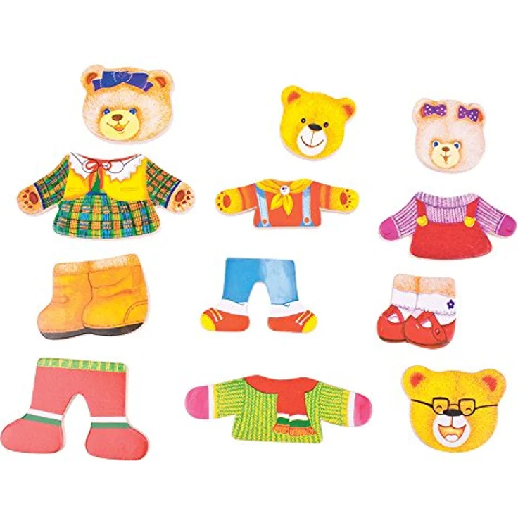 Bigjigs Toys Hölzernes Anziehspiel: Bärenfamilie, Holzpuzzle mit 72 Teilen, Höhe: 140mm, Breite: 300mm, Tiefe: 40mm – Bild 2