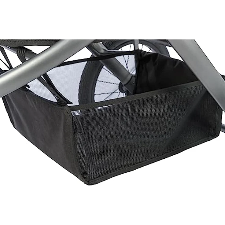TRIXIE Buggy 60 × 112 × 120 cm, Fahrradanhänger mit luftgefüllten Reifen, schwarz/petrol, für Hunde und Katzen – Bild 5